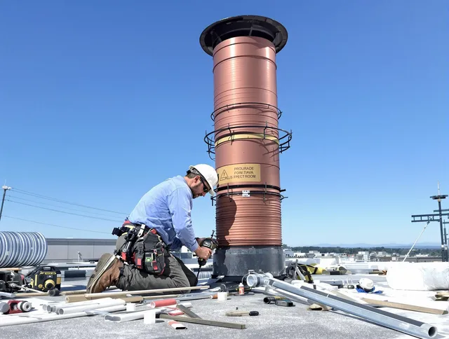 Installed chimney liner by Fountainebleau Chimney Sweep in Fountainebleau, FL
