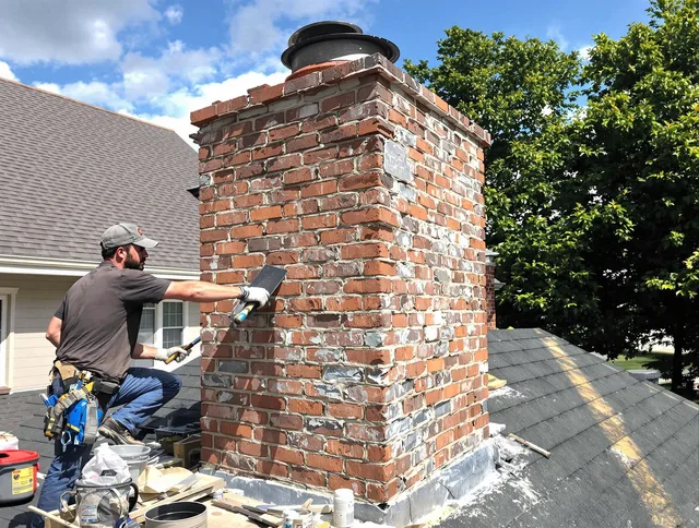Completed chimney rebuild by Fountainebleau Chimney Sweep in Fountainebleau, FL