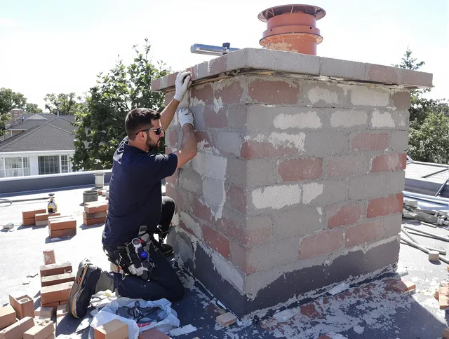 Advanced chimney repair process by Fountainebleau Chimney Sweep in Fountainebleau, FL