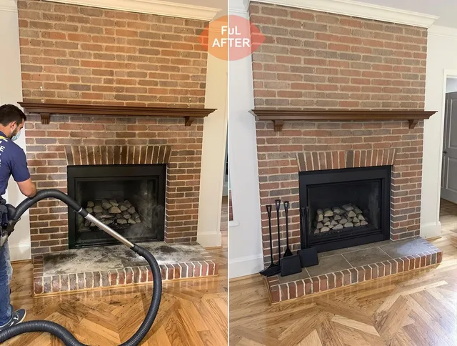 Fountainebleau Chimney Sweep carefully sanitizing a fireplace in Fountainebleau, FL
