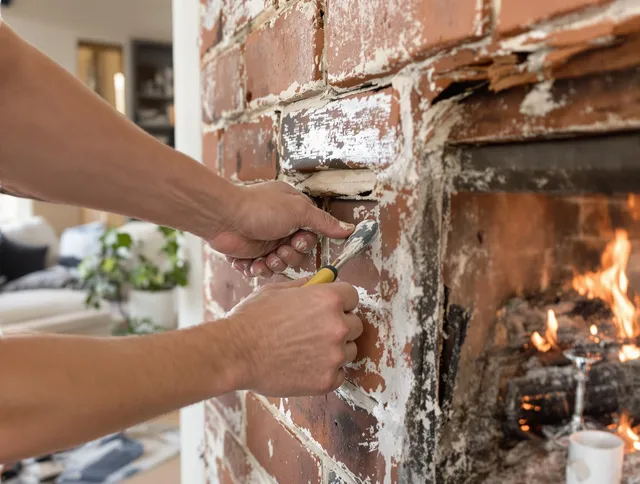 Routine fireplace repair by Fountainebleau Chimney Sweep in Fountainebleau, FL