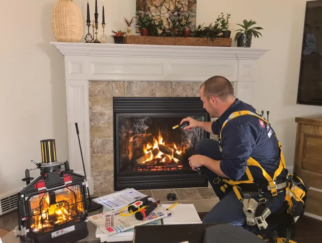 Safety-focused fireplace inspection by Fountainebleau Chimney Sweep in Fountainebleau, FL